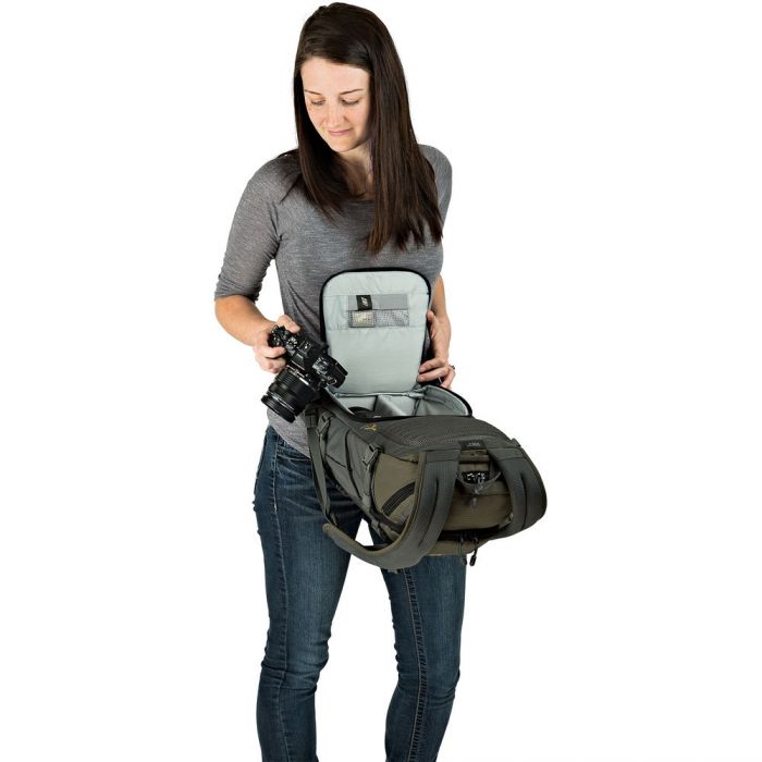 Lowepro Flipside Trek BP 250 AW Backpack (Gray/Dark Green) Camera tek