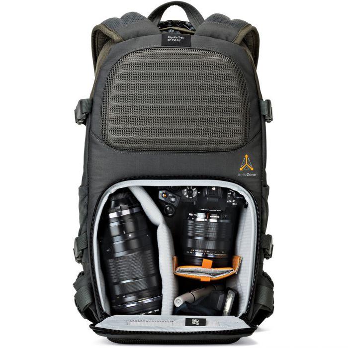 Lowepro Flipside Trek BP 250 AW Backpack (Gray/Dark Green) Camera tek
