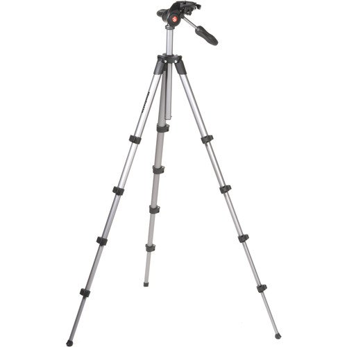 Manfrotto Compact Advanced Aluminium Tripod - 3-way head (Black) Camera tek
