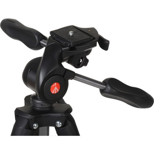 Manfrotto Compact Advanced Aluminium Tripod - 3-way head (Black) Camera tek