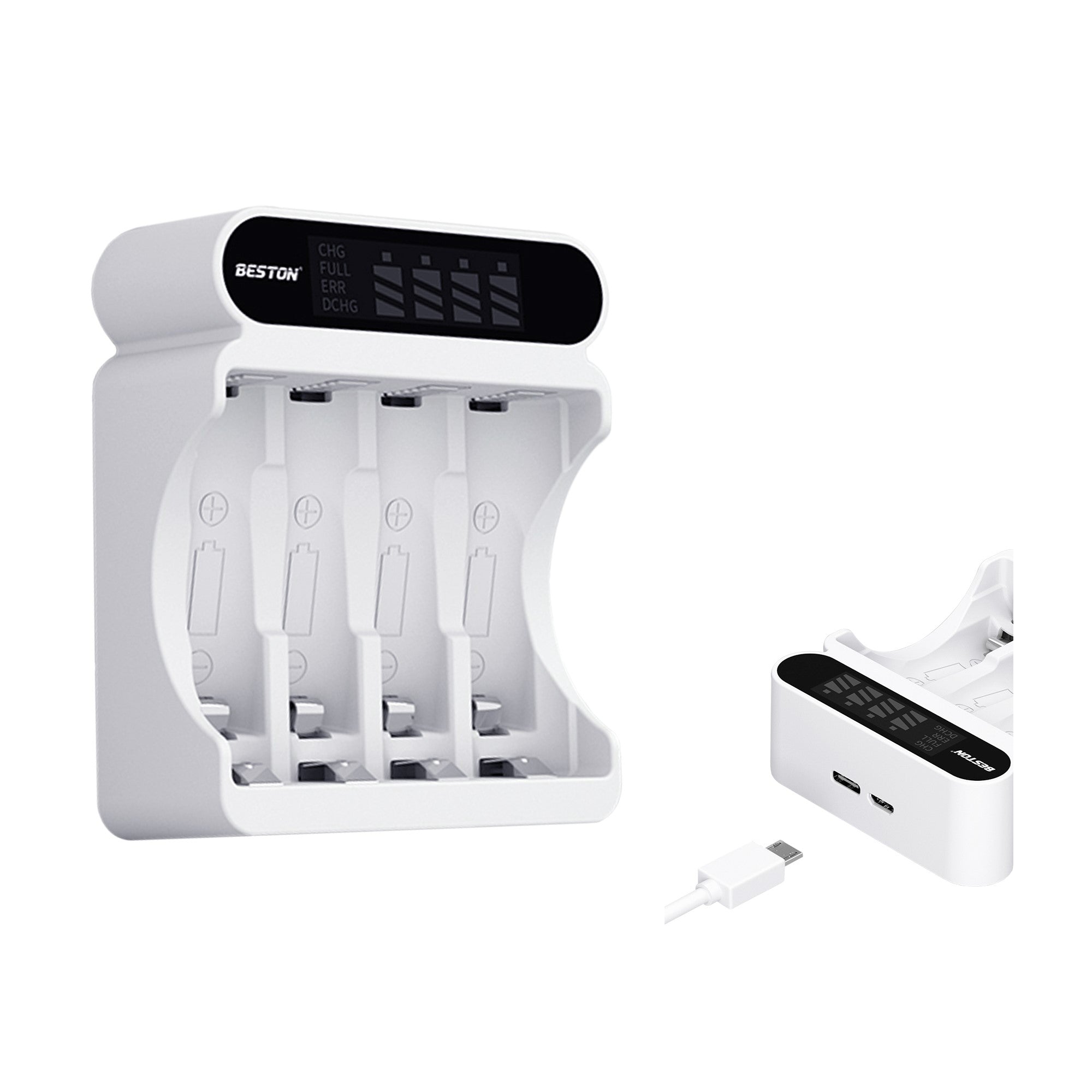 BESTON 4X AA/AAA NIMH BATTERY USB CHARGER Camera tek