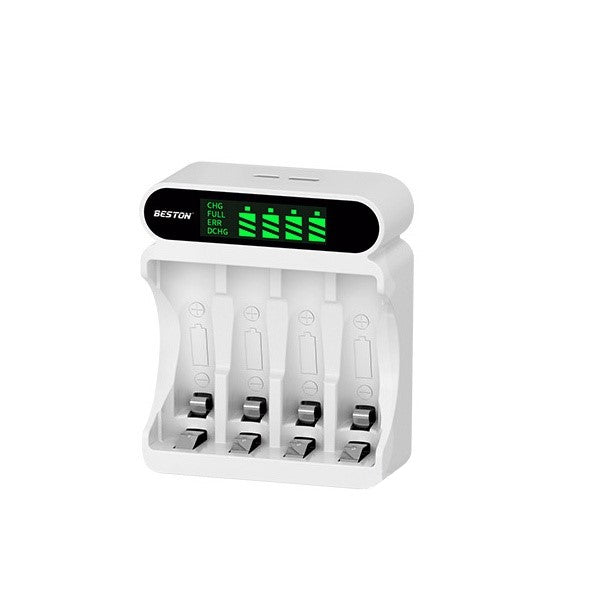 BESTON 4X AA/AAA NIMH BATTERY USB CHARGER Camera tek