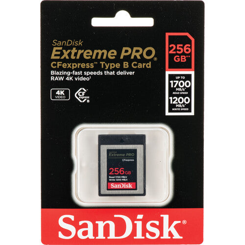 SanDisk 256GB Extreme PRO CFexpress Card Type B Camera tek