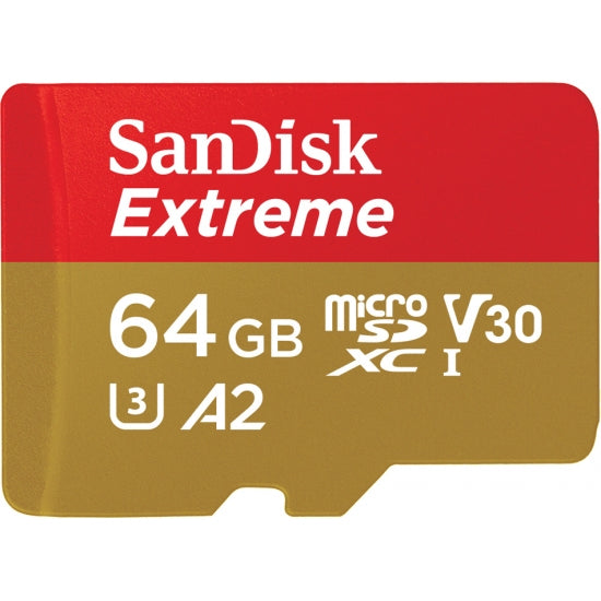 SanDisk 64GB Extreme 160MB/s UHS-I micro SDXC Memory Card Camera tek