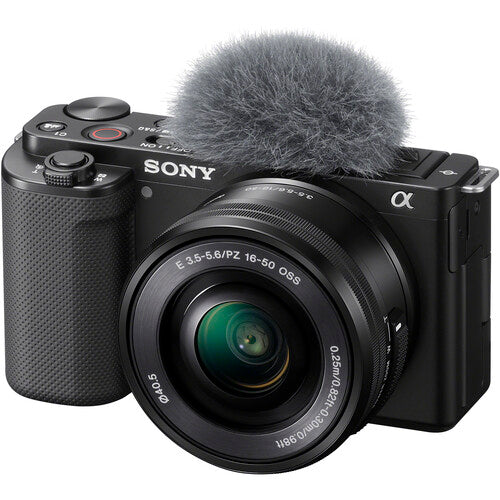 Sony ZV-E10 Mirrorless Camera with 16-50mm Lens (Black) + Free Grip Camera tek