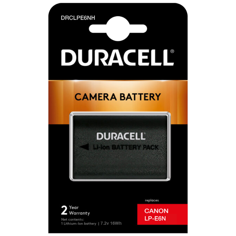 Duracell Canon LP-E6N Battery Camera tek