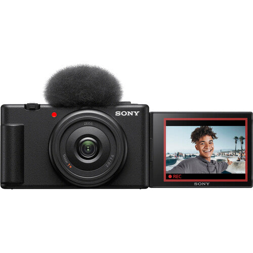 Sony ZV-1F Vlogging Camera (Black) + free grip Camera tek