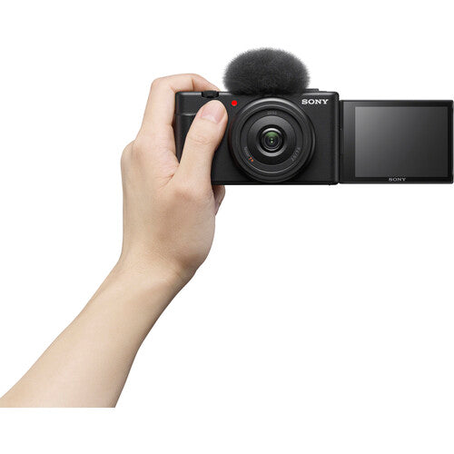 Sony ZV-1F Vlogging Camera (Black) + free grip Camera tek