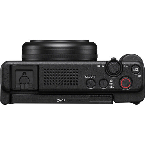 Sony ZV-1F Vlogging Camera (Black) + free grip Camera tek