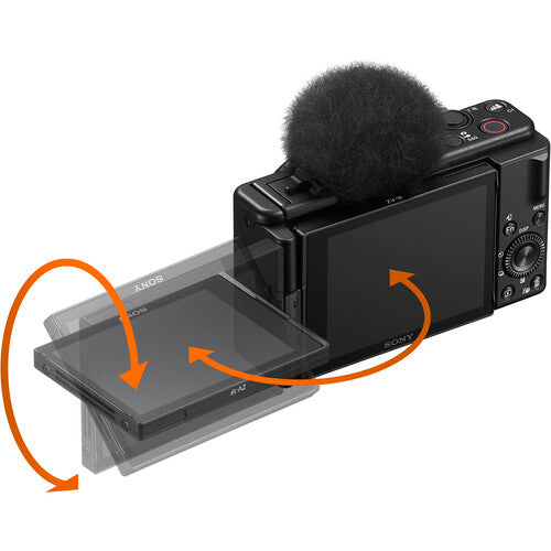 Sony ZV-1F Vlogging Camera (Black) + free grip Camera tek