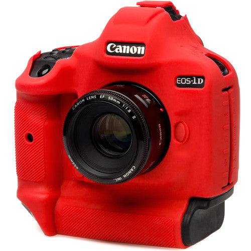 easyCover Silicone Protection Cover for Canon EOS 1Dx, 1Dx Mark II, Mark III (Red) Camera tek