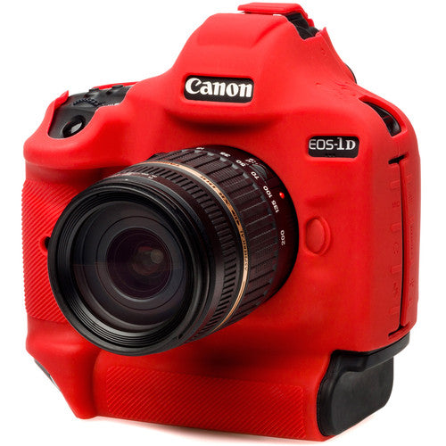 easyCover Silicone Protection Cover for Canon EOS 1Dx, 1Dx Mark II, Mark III (Red) Camera tek