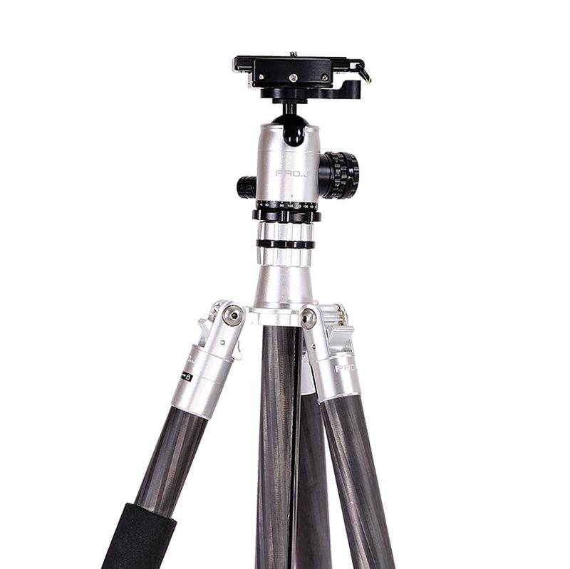 Jenova Pro.J professional Carbon Fiber Tripod - Silver Camera tek