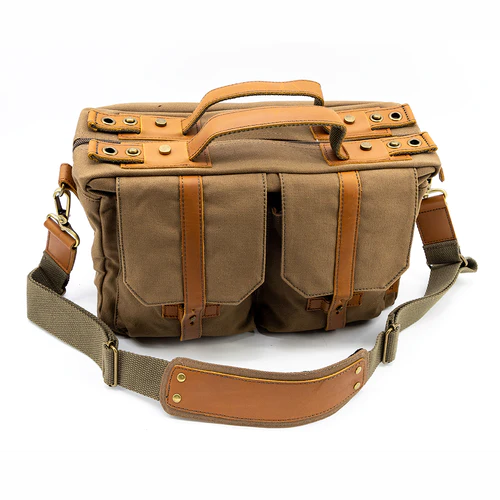 Jenova Nostalgic PRO Messenger/Soft Briefcase Camera Bag Medium Brown - 31301BN Camera tek