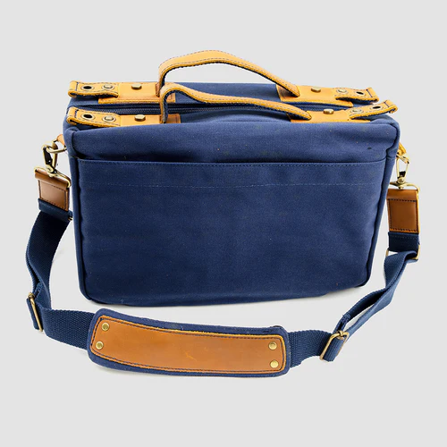 Jenova Nostalgic PRO Messenger/Soft Briefcase Camera Bag Medium Blue - 31301BL Camera tek