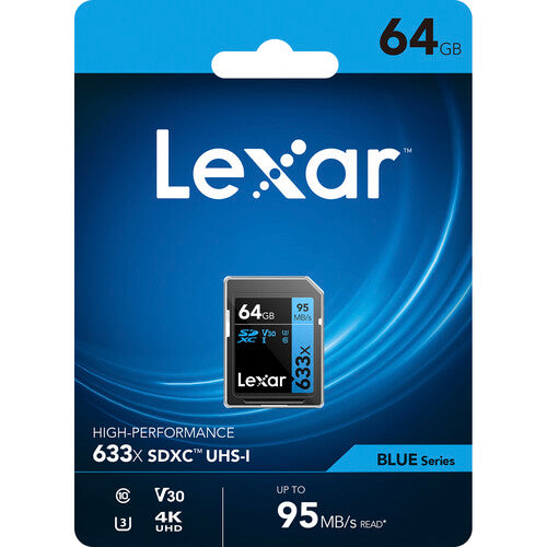 Lexar 64GB Professional 633x 95MB/s UHS-I SDXC Memory Card Camera tek