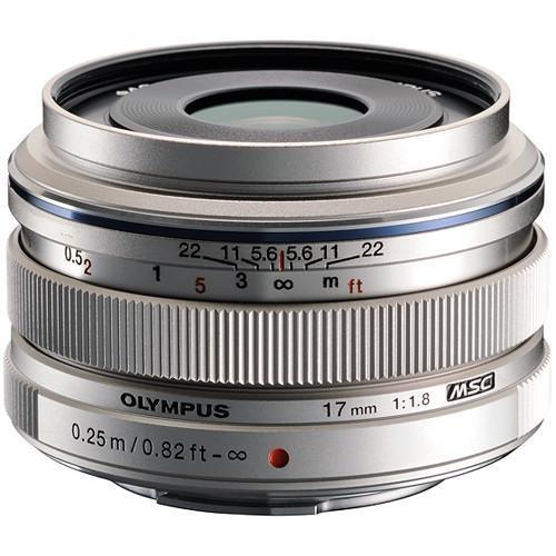 Olympus M.Zuiko Digital 17mm f/1.8 Lens Silver Camera tek