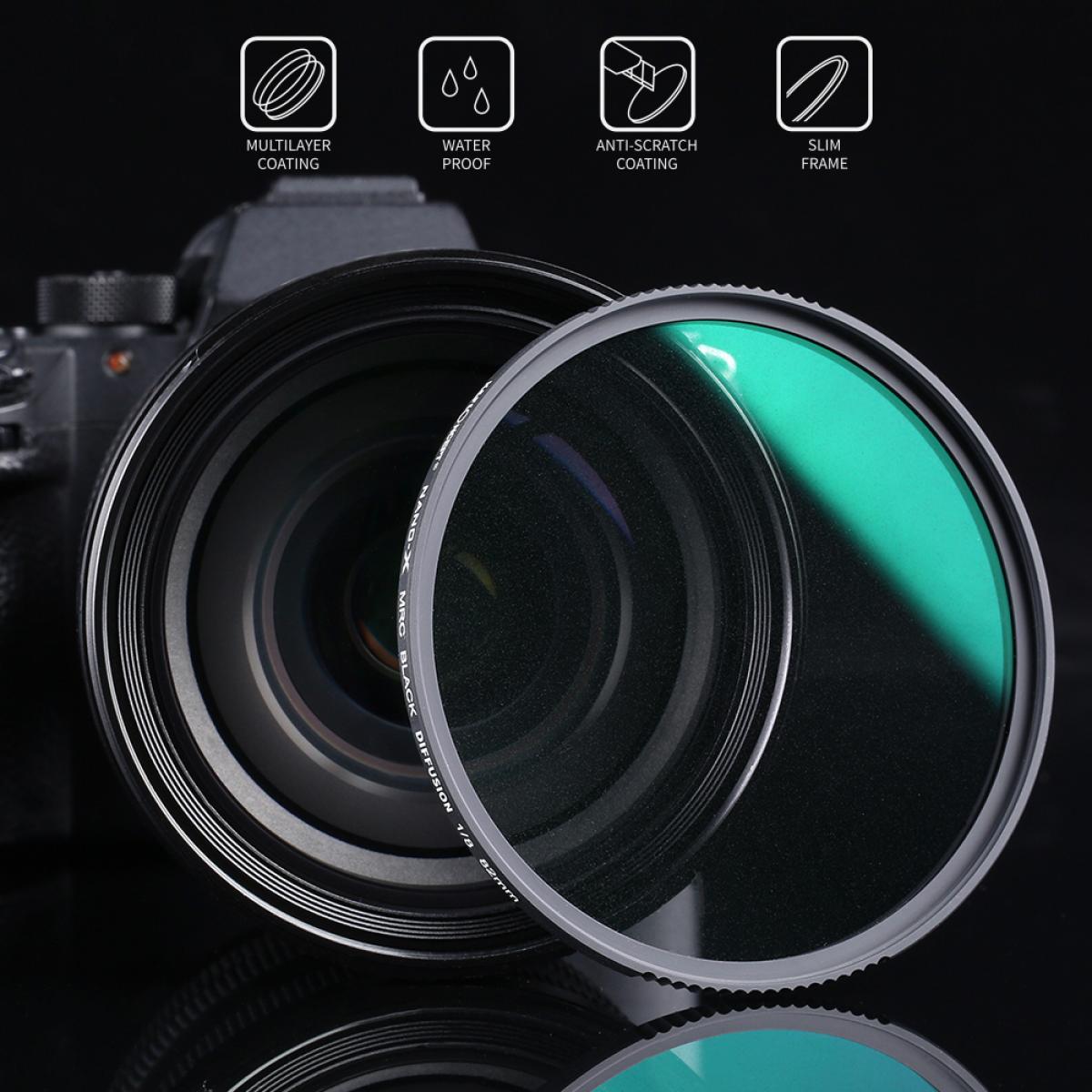 K&F BLACK DIFFUSION 1/8 PRO MIST 58MM FILTER Camera tek