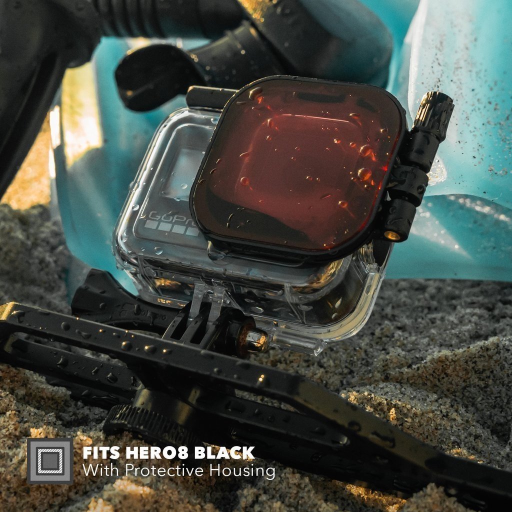 RED FILTER HERO8 BLACK PROTECTIVE HOUSING Camera tek