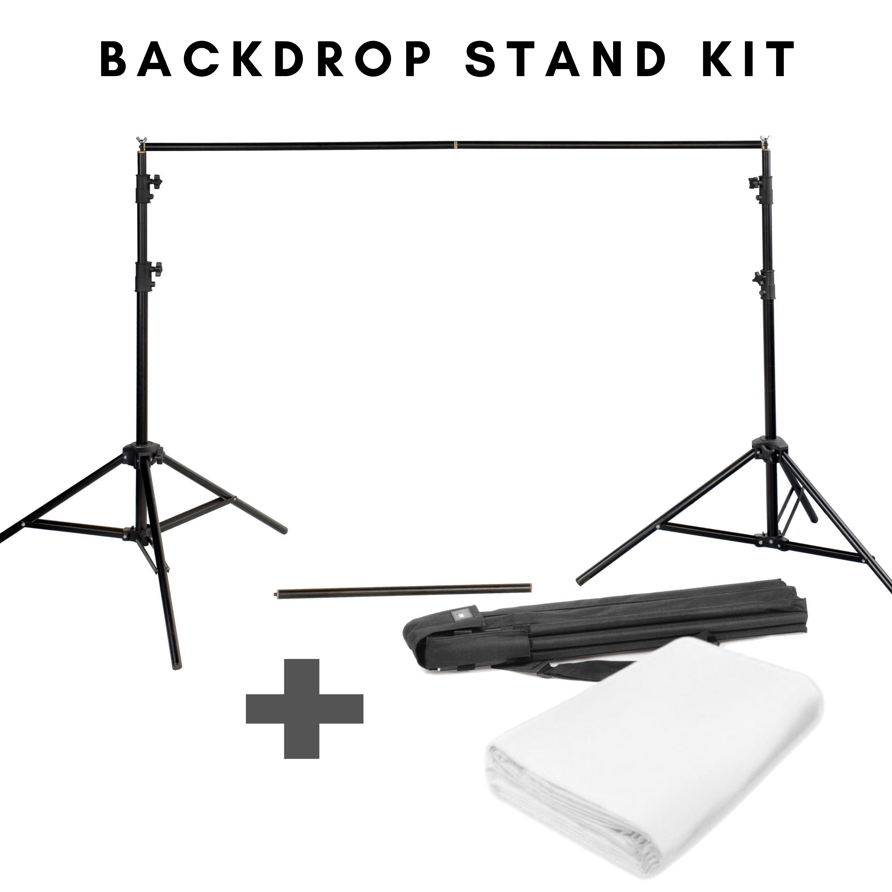 Rental Godox Retractable Backdrop Stand + White Muslin Cloth or PVC Backdrop Rental - R350 P/Day | JHB ONLY Camera tek