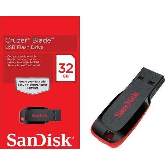 Sandisk Cruzer Blade 32GB USB Flash Drive Camera tek
