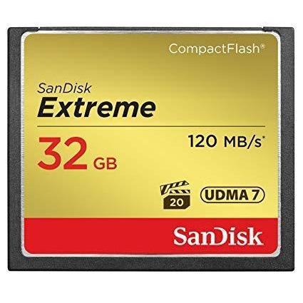Sandisk Extreme CF 32GB 120MB/s Camera tek