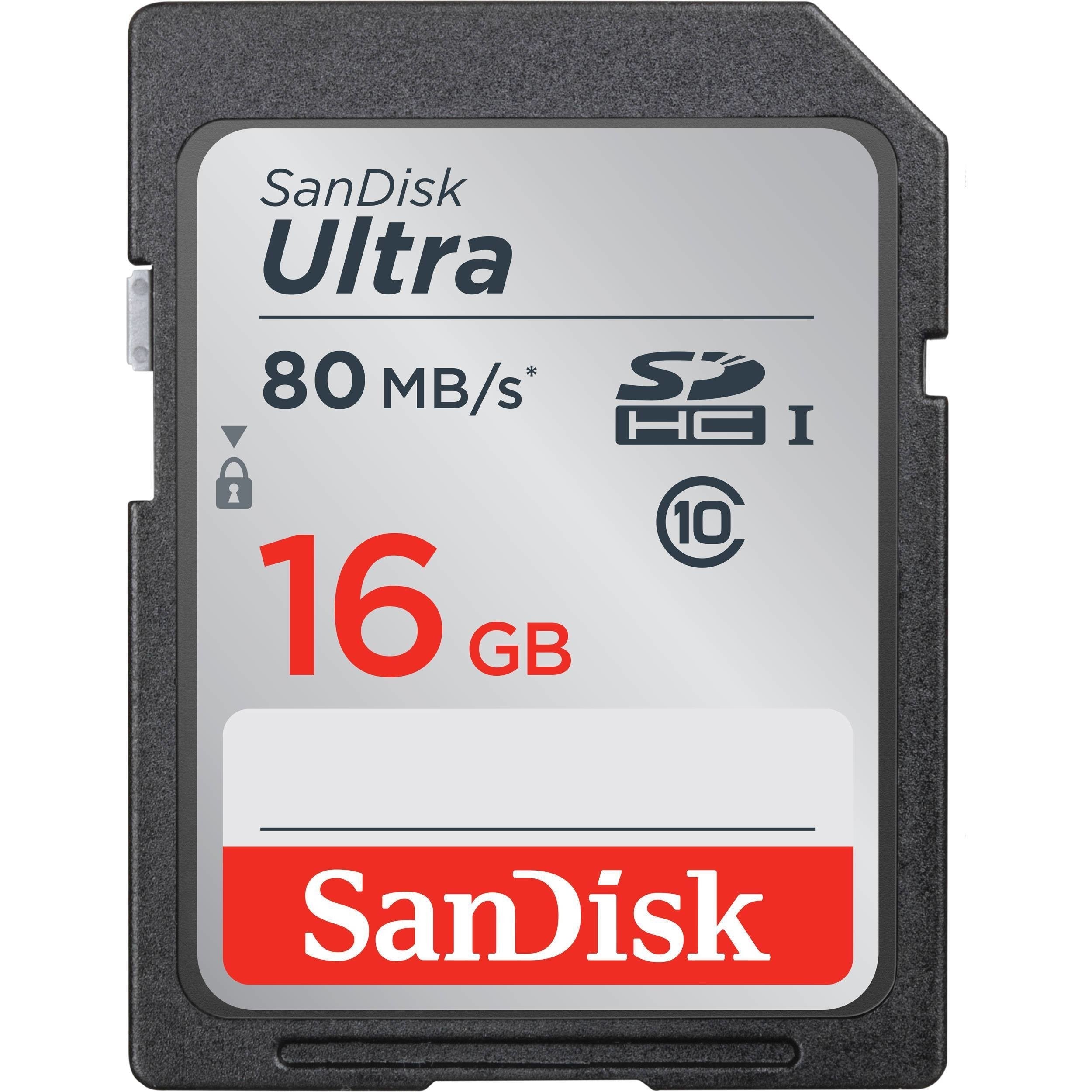 Sandisk Ultra SDHC 16GB 80MB/s Camera tek
