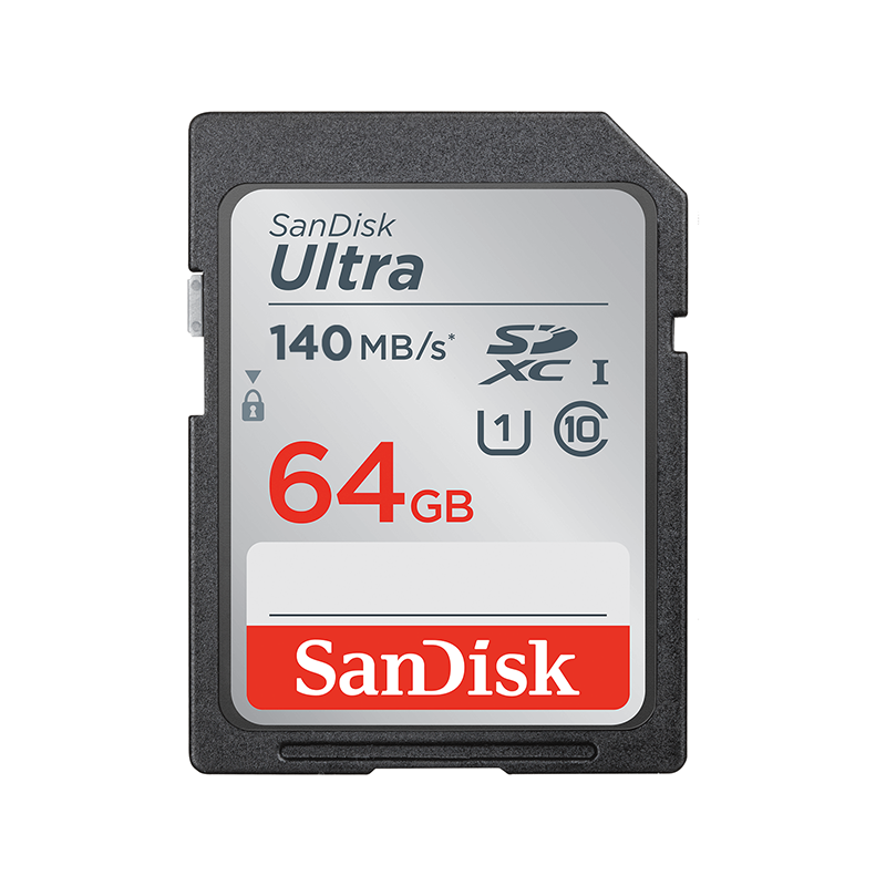 SanDisk 64GB Ultra SDXC UHS-I Memory Card - 140MB/s Camera tek
