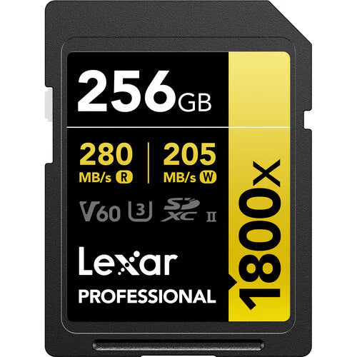 LEXAR SDXC UHS-II PRO 256GB 280MB/S MEMORY CARD