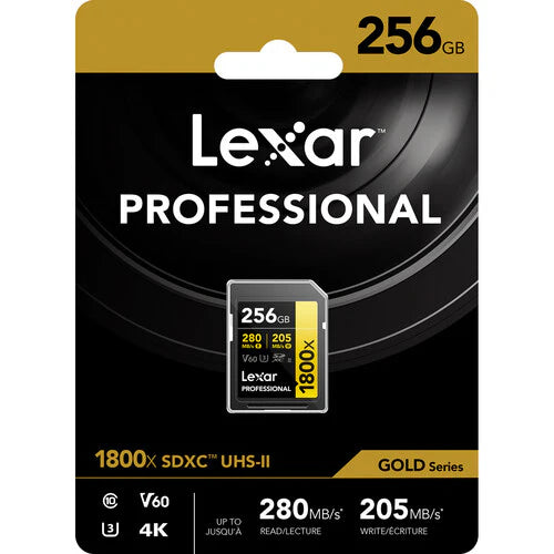 LEXAR SDXC UHS-II PRO 256GB 280MB/S MEMORY CARD