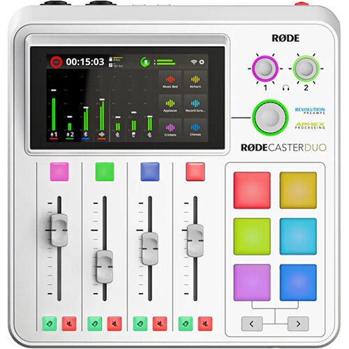 RODECaster Duo Integrated Audio Production Studio (White)