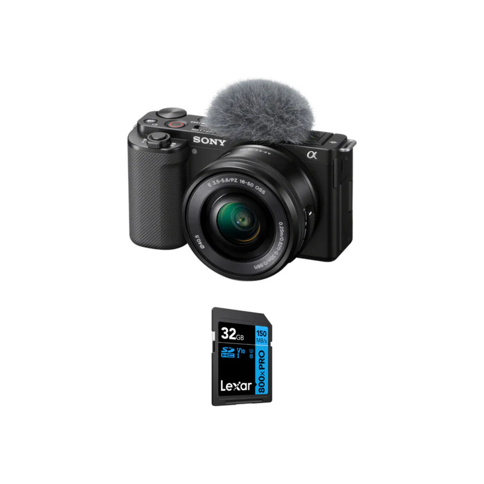 SONY ZV-E10 MIRRORLESS CAMERA + E-PZ 16-50MM II - DEMO + Free Lexar 32GB 800x Pro Memory Card