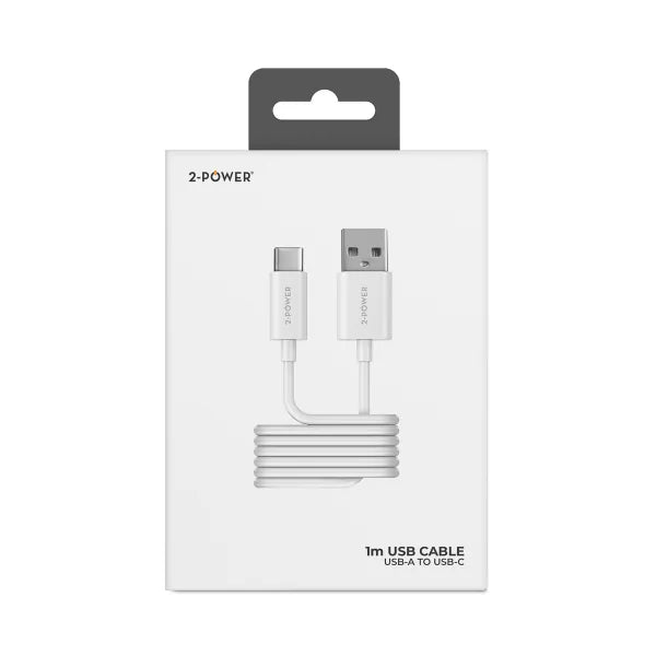 2-POWER 1M USB CABLE USB-C TO USB-A