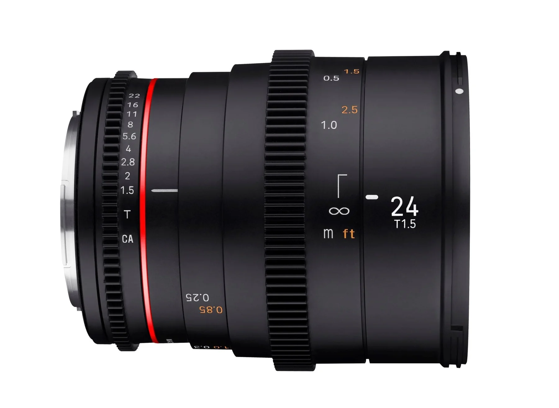 Rokinon 24mm T1.5 Full Frame Wide Angle Cine DSX - Canon EF Lens Mount Camera tek