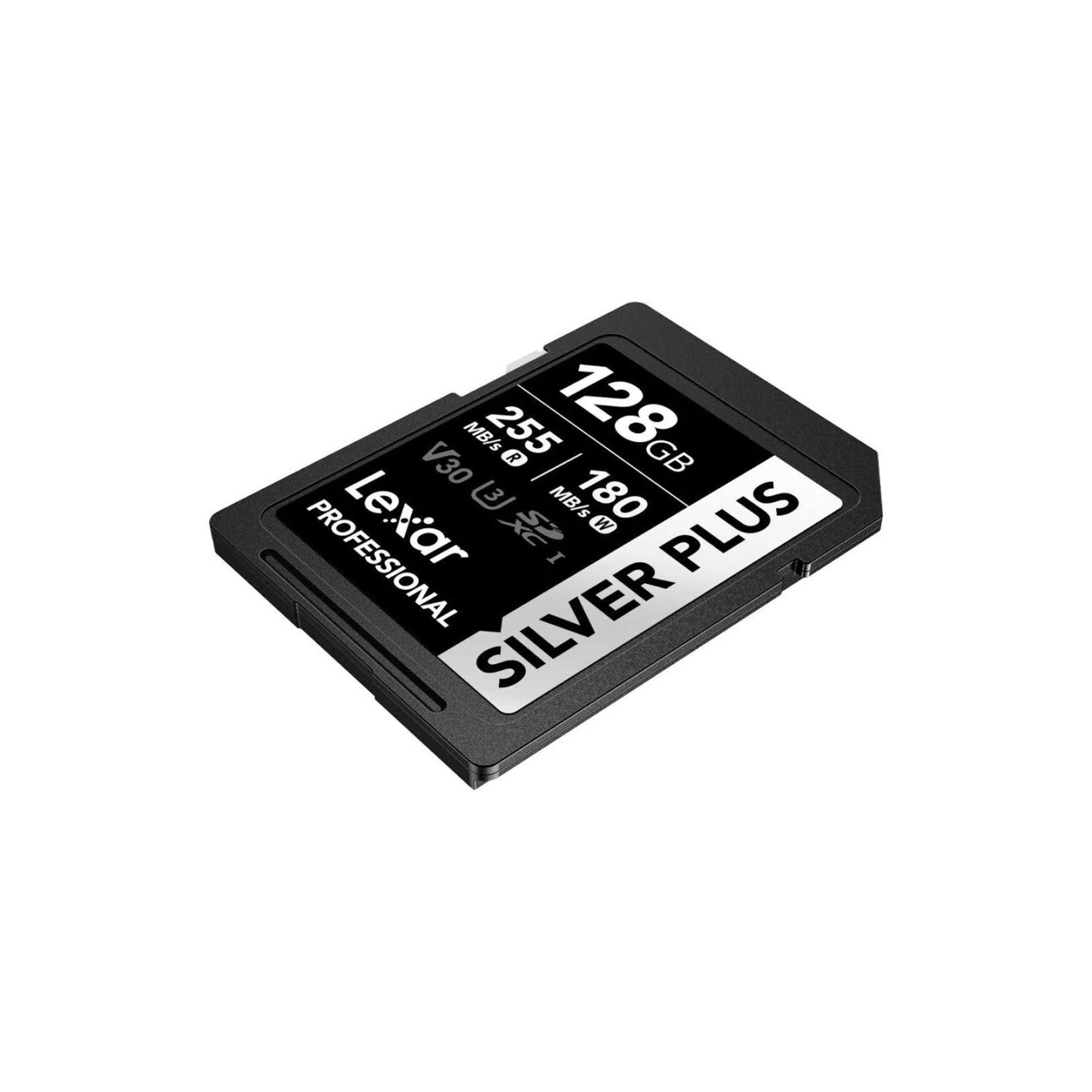 LEXAR PRO SDXC UHS-I 128GB MEMORY CARD SILVER PLUS SERIES