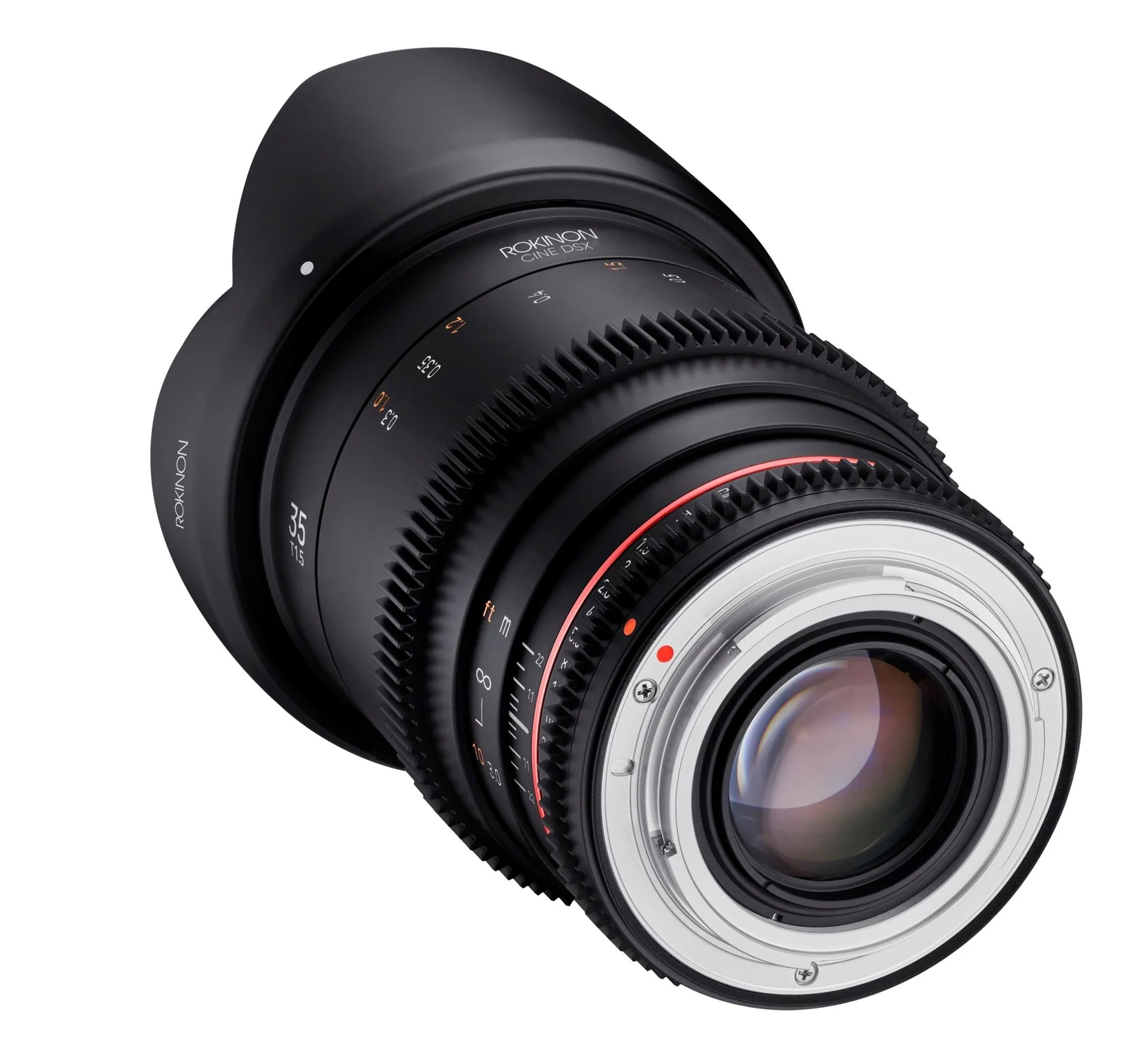 Rokinon 35mm T1.5 Full Frame Wide Angle Cine DSX Lens - Canon EF Lens Mount Camera tek
