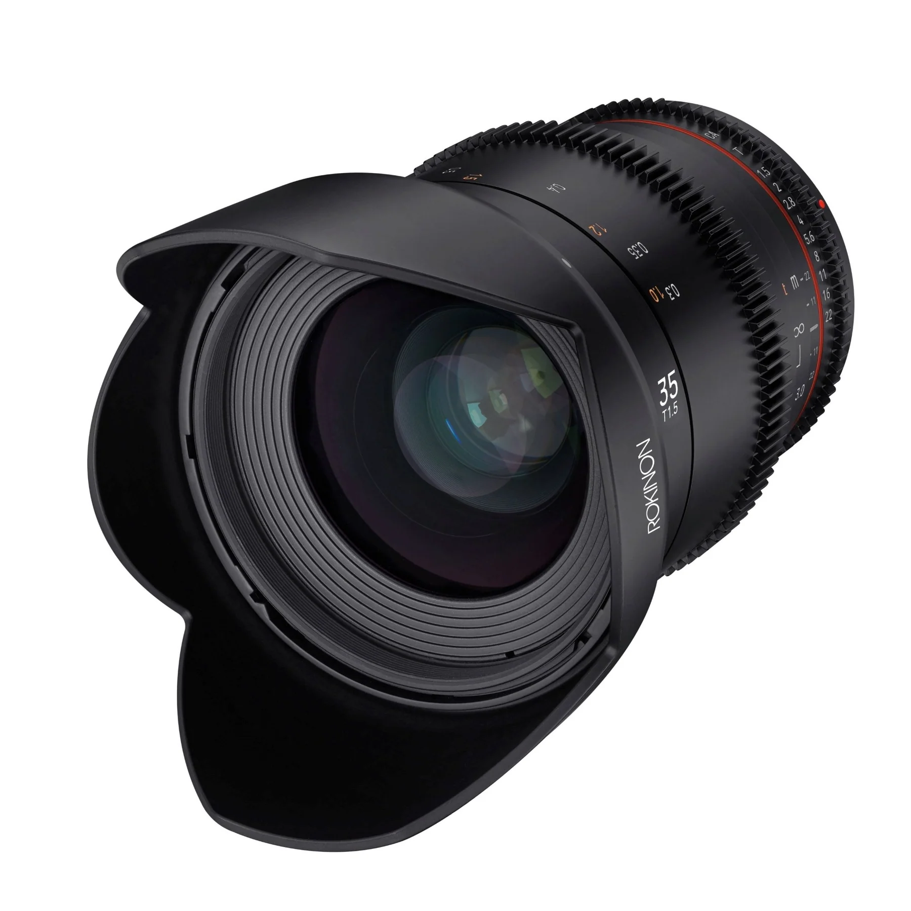 Rokinon 35mm T1.5 Full Frame Wide Angle Cine DSX Lens - Canon RF Lens Mount Camera tek