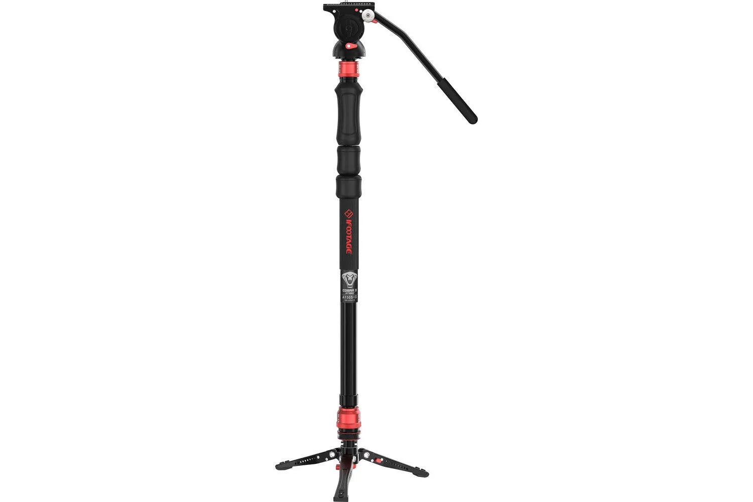 iFootage Cobra 3 Strike CB3 A150S-Ⅲ Monopod & Komodo K5S Fluid Head Bundle