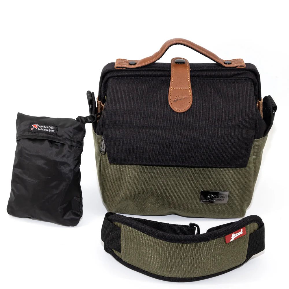 JENOVA URBAN LEGEND PROFESSIONAL SHOULDER BAG BLACK & GREEN