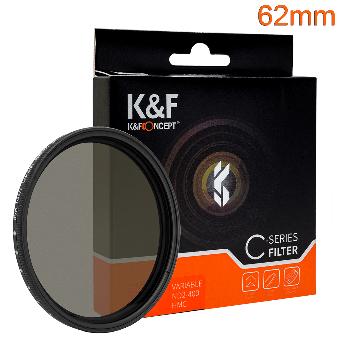 K&F CONCEPT VARIABLE ND2-400 HMC 62MM FILTER