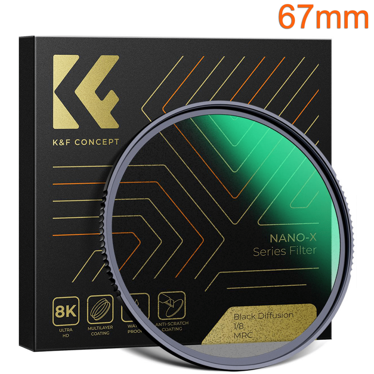 K&F BLACK DIFFUSION 1/8 NANO-X SERIES 67MM FILTER