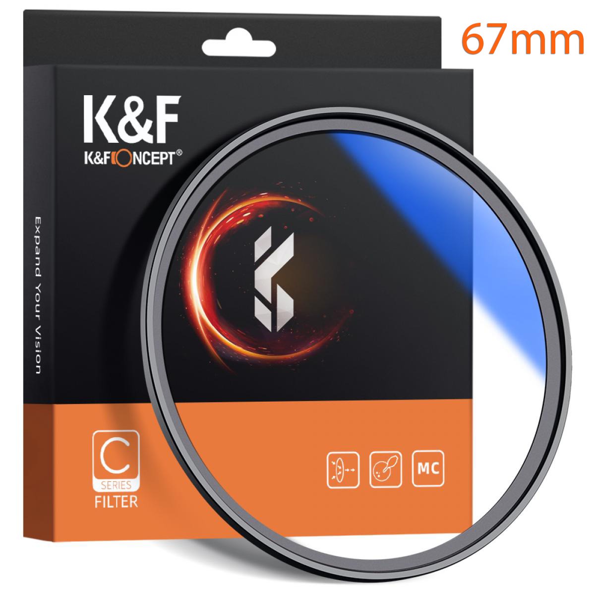 K&F CONCEPT CLASSIC SLIM MULTI COAT UV FILTER 67MM Camera tek