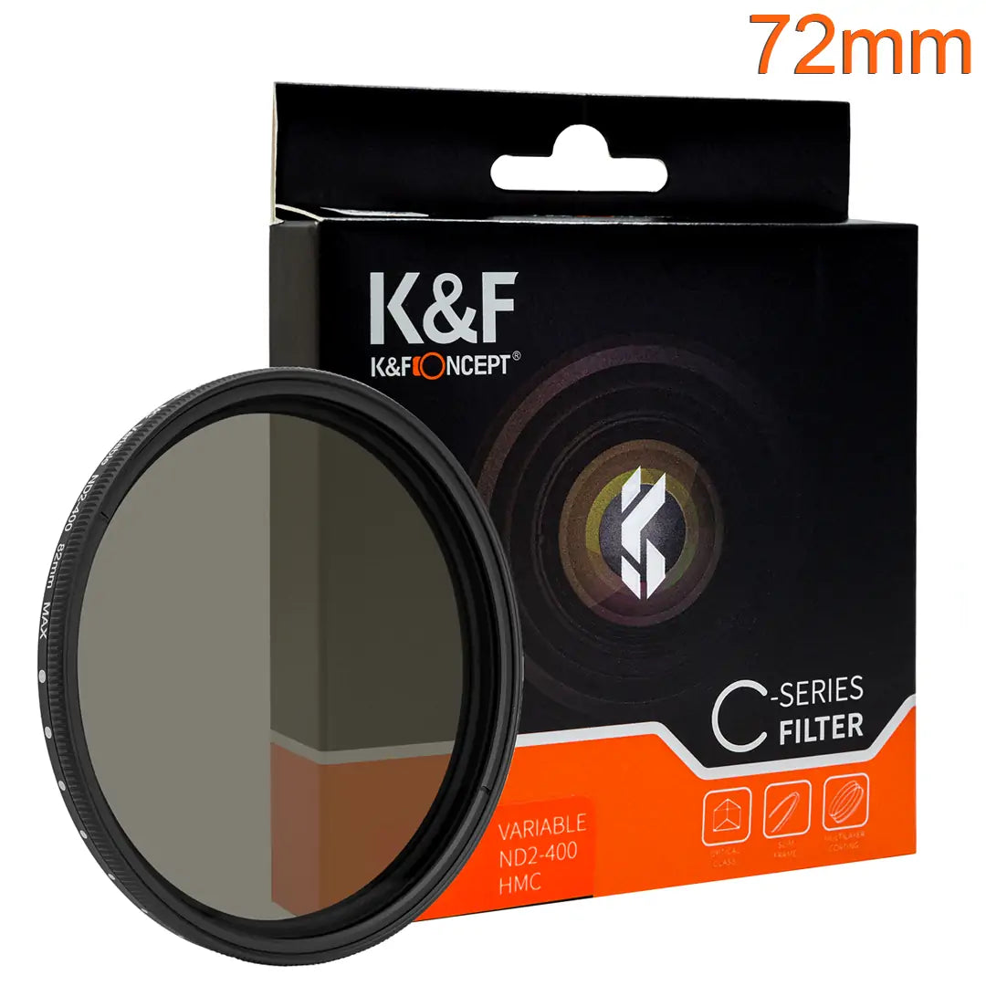 K&F CONCEPT VARIABLE ND2-400 HMC 72MM FILTER