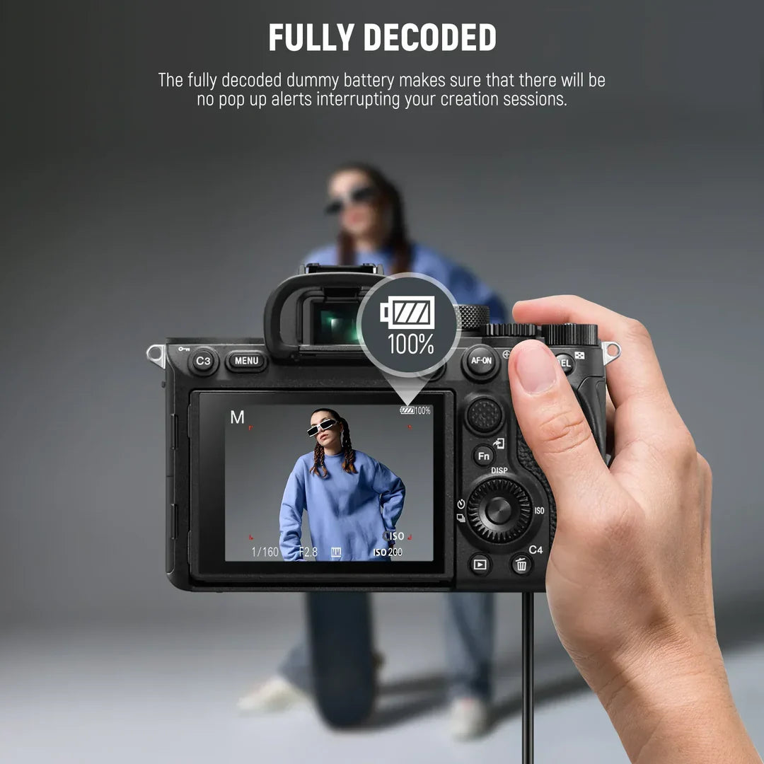 NEEWER VP-FZ100 NP-FZ100 TO D-TAP DUMMY BATTERY & CABLE