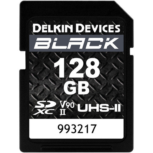 Delkin Devices 128GB BLACK UHS-II SDXC Memory Card 300mb/s Camera tek