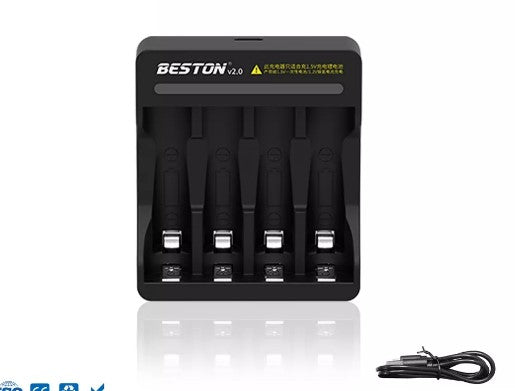 BESTON LI-ION BATTERY AA 1.5V(1850MAH)+USB CHARGER Camera tek