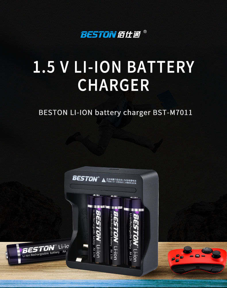 BESTON LI-ION BATTERY AA 1.5V(1850MAH)+USB CHARGER Camera tek