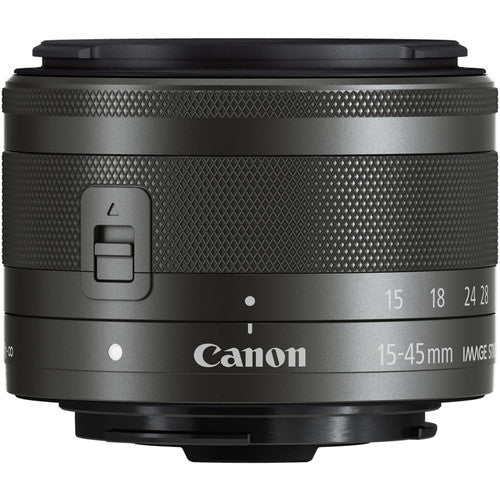Canon EF-M 15-45mm f/3.5-6.3 IS STM Lens (Graphite) Camera tek