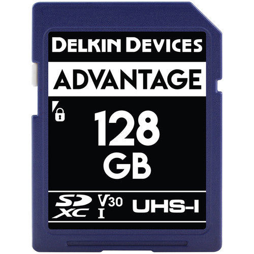 Delkin Devices 128GB Advantage UHS-I SDXC Memory Card 100mb/s Camera tek