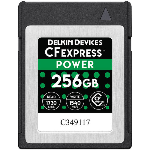 Delkin Devices 256GB POWER CFexpress Type B Memory Card 1730mb/s Camera tek